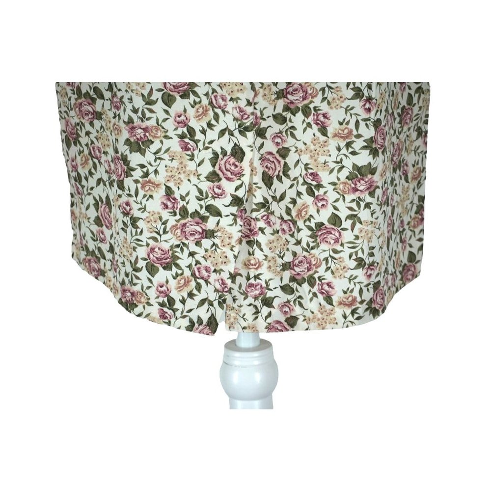 Vintage Paquette Too! Floral Dress with Rosette and Lace Collar Garden Cottage T - Picture 7 of 14